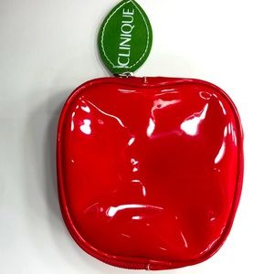 NWOT Adorable Clinique Apple mini makeup bag